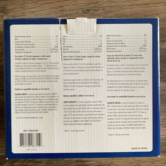 🚨LAST CHANCE🚨 TCP LED ELITE 75 W 11 W 3000k Light - Picture 2 of 4